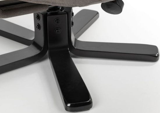 Malmo Grey Fabric Swivel Recliner Chair with Footstool