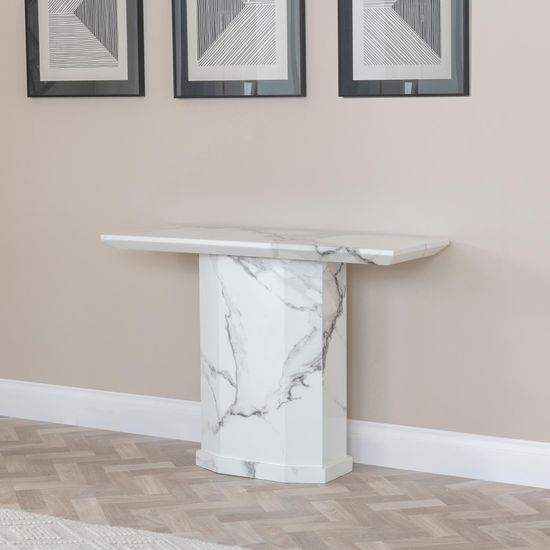 Naples White Marble Console Table