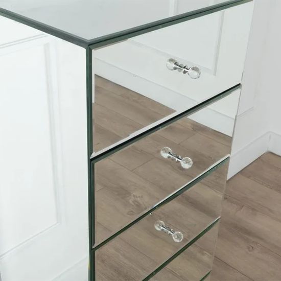 Chelsea Mirrored 5 Drawer Narrow Chest