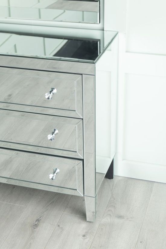 Lucia Mirrored 3 Drawer Small Chest