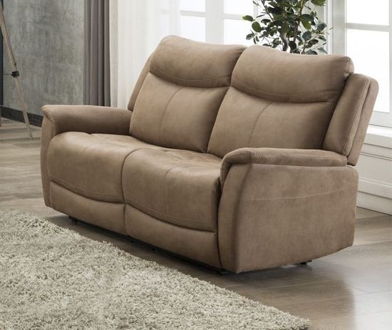 Arizona Caramel Fabric 2 Seater Sofa