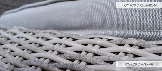 Maze Oxford Grey Rattan Corner Rising Table with Ice Bucket Garden Dining Set