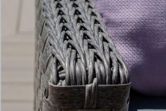 Maze Victoria Grey Rattan Rising Table Corner Garden Dining Set