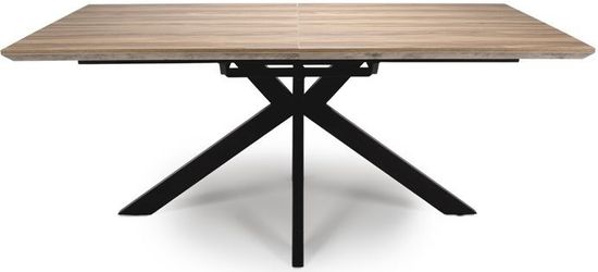 Manhattan Walnut 6-8 Seater Extending Dining Table with Black Spider Legs Base