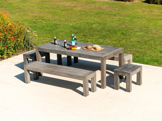 Alexander Rose Old England Grey Garden Dining Bench