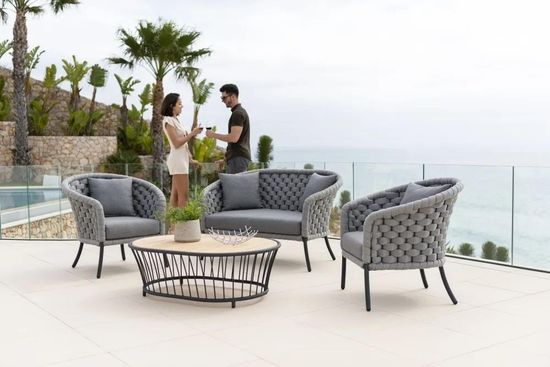 Alexander Rose Cordial Luxe Light Grey Garden Lounge Chair