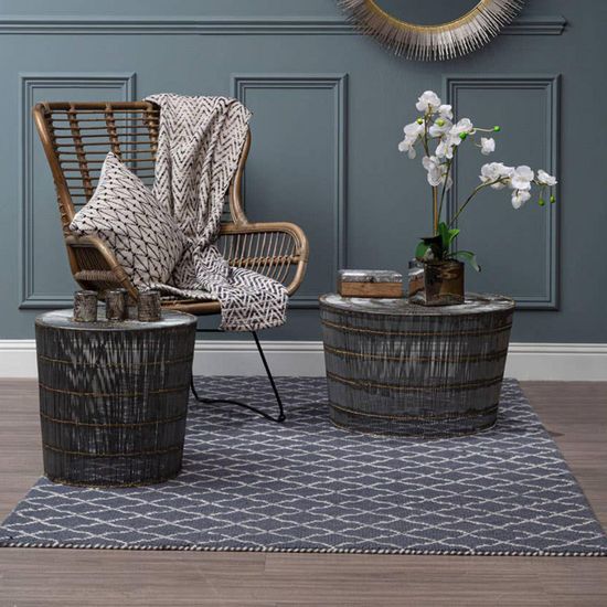 Templar Silver Wireframe Round Coffee Table