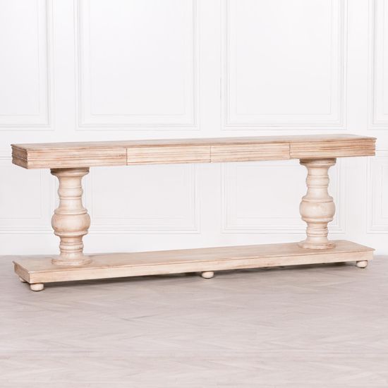 Mango Wood 2 Drawer Extra Large Console Table