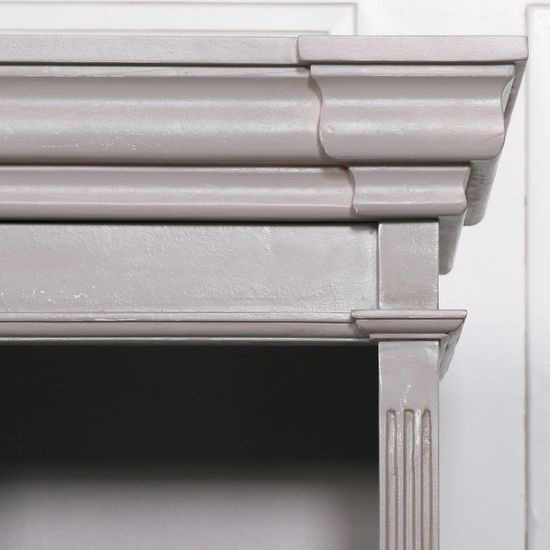 Distressed Grey Large Display Cabinet