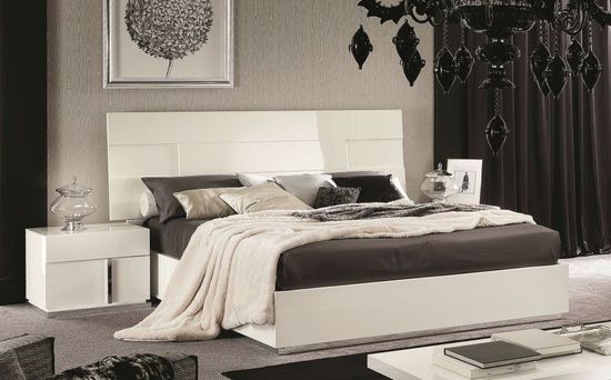 Alf Italia Canova White Gloss Bed - Sizes Available