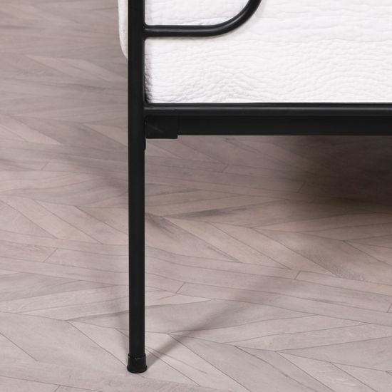 Black Metal 5ft King Size Poster Bed