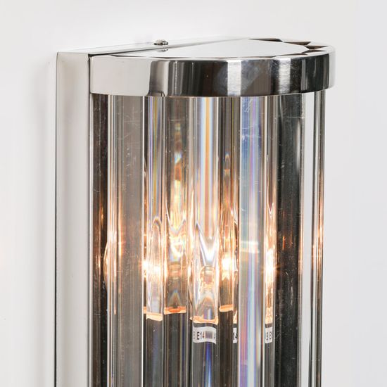 Deco Chrome and Glass Rods Wall Light - 71cm