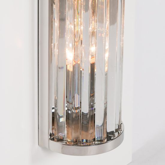 Deco Chrome and Glass Rods Wall Light - 71cm