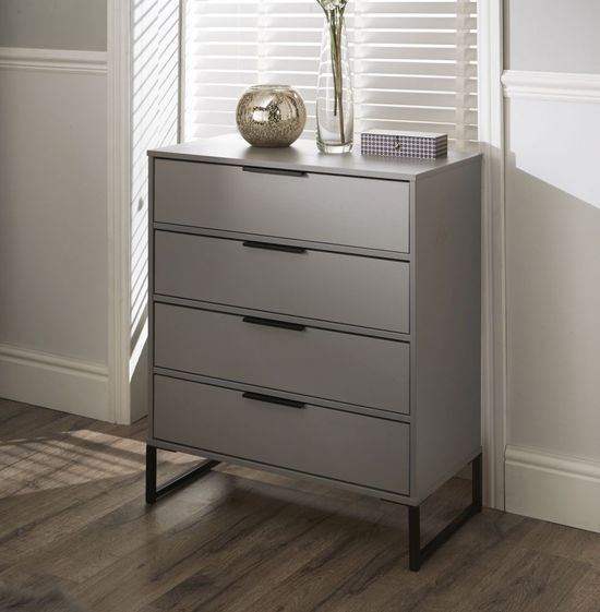 Diego Grey 4 Drawer Chest