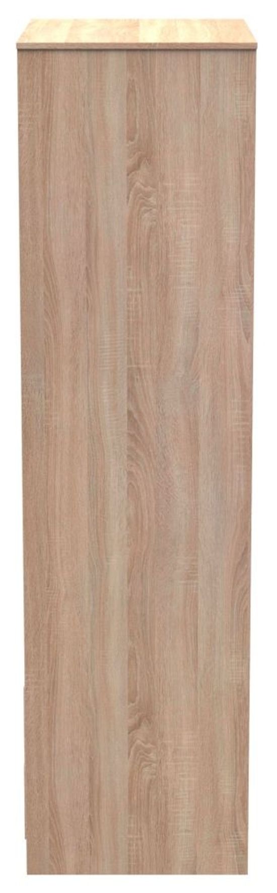 Diamond Oak Effect 2 Door 2 Drawer Tall Wardrobe