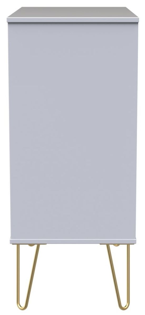 Diamond Black and White 4 Drawer Chest with Gold Hairpin Legs