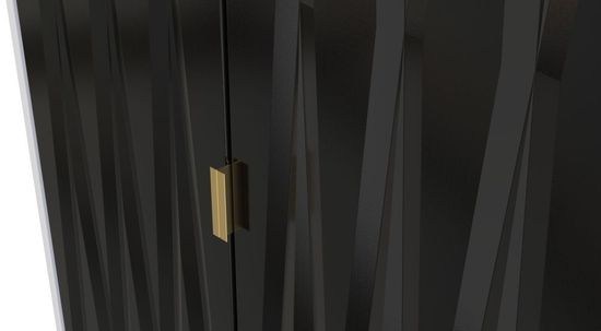 Diamond Black and White 2 Door 2 Drawer Tall Wardrobe