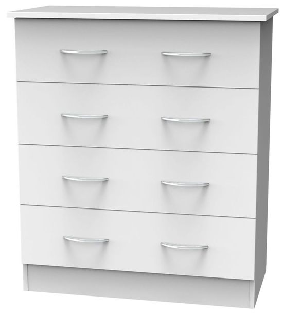 Avon White 4 Drawer Chest