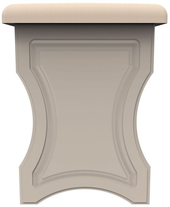 Haworth Cashmere Padded Dressing Stool