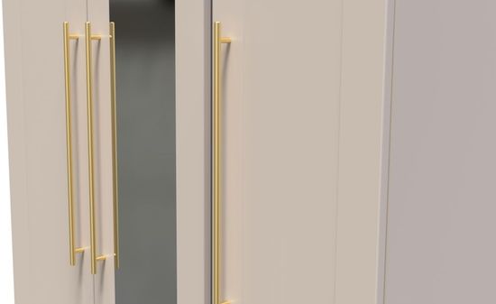 Haworth Cashmere 3 Door Tall Triple Wardrobe - 1 Mirror
