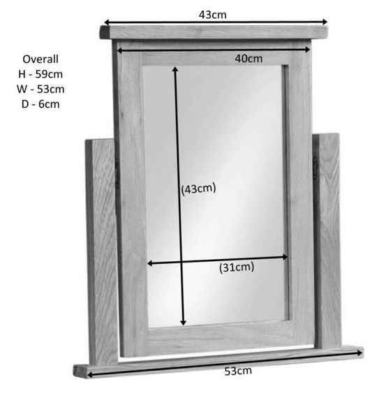Original Rustic Oak Dressing Mirror