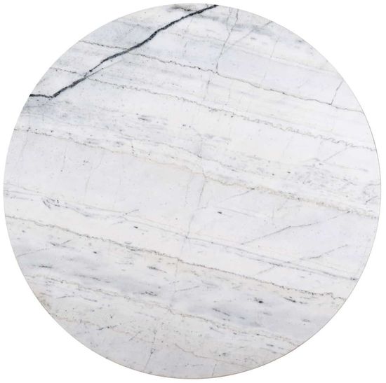 Clearance - Lexington White Carrara Marble Round Coffee Table - B77