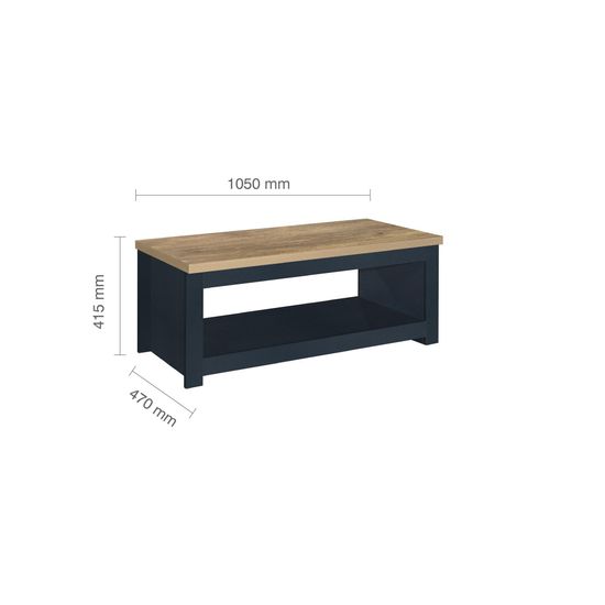 Highgate Navy Blue Painted 105cm Coffee Table