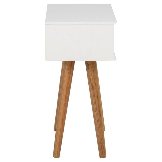 Mitra White and Oak 1 Drawer Bedside Table