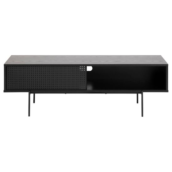 Angus Black Melamine 1 Door TV Unit