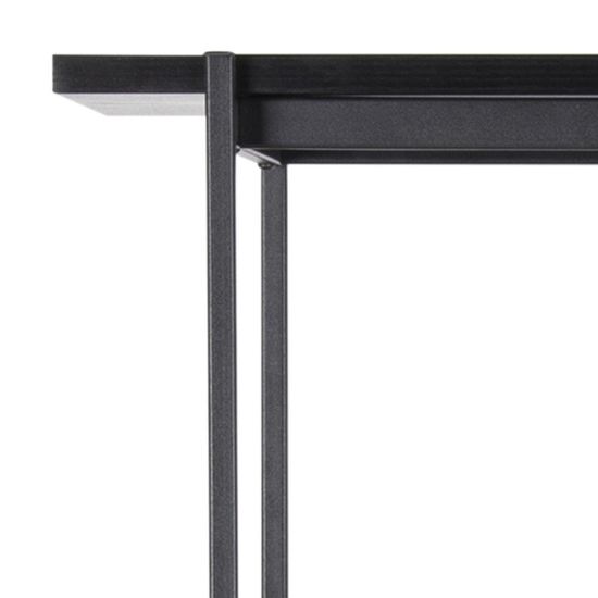 Angus Black Melamine Open Bookcase