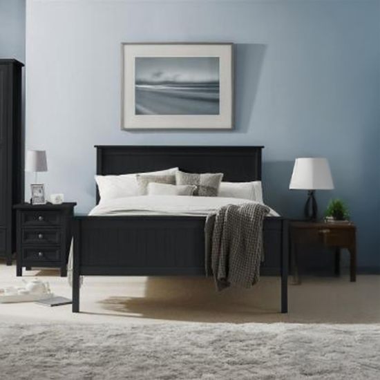 Maine Black Panel 3ft Single Bed