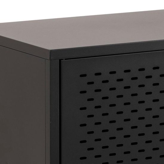 Newcastle Black 3 Door Medium Sideboard - 125cm