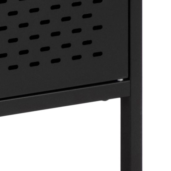 Newcastle Black 3 Door Medium Sideboard - 125cm