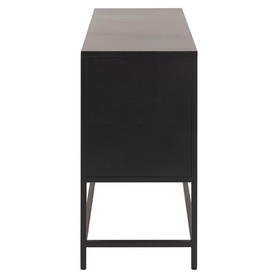 Newcastle Black 3 Door Medium Sideboard - 125cm