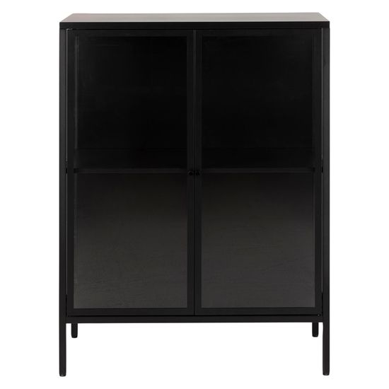 Newcastle Black 2 Door Display Cabinet