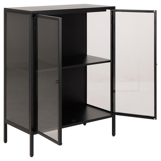 Newcastle Black 2 Door Display Cabinet