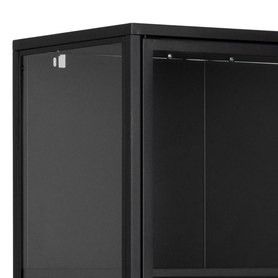 Newcastle Black 2 Door Tall Display Cabinet
