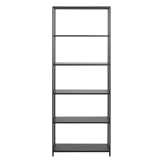 Newcastle Black Open Tall Shelving Unit