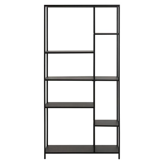Newcastle Black Open Wide Shelving Unit
