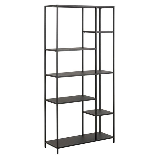 Newcastle Black Open Wide Shelving Unit