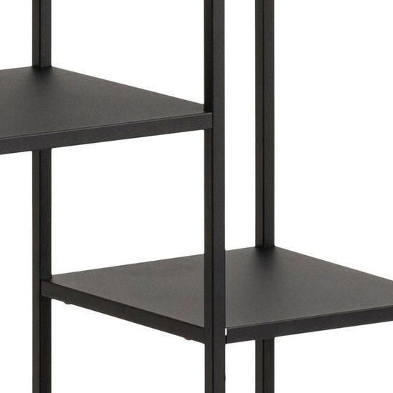 Newcastle Black Open Wide Shelving Unit