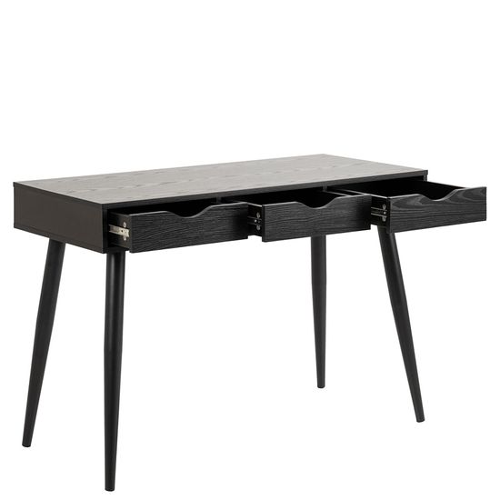 Neptun Black 3 Drawer Office Desk