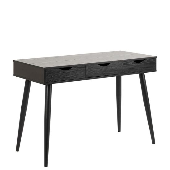 Neptun Black 3 Drawer Office Desk