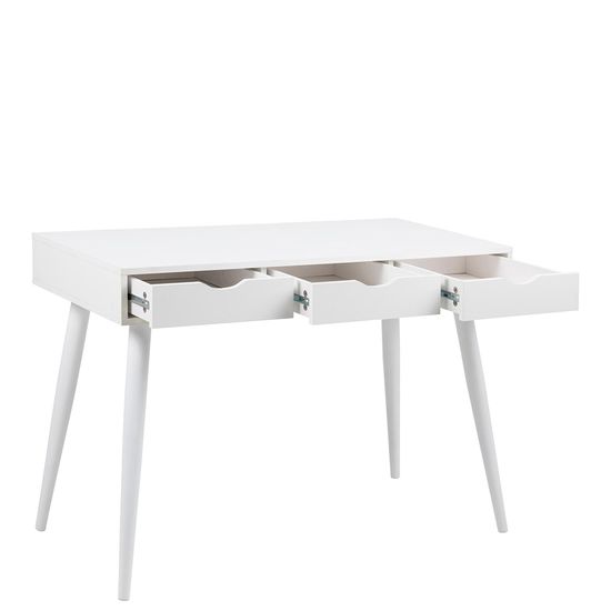 Neptun White 3 Drawer Office Desk