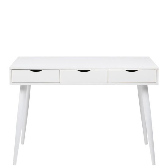 Neptun White 3 Drawer Office Desk