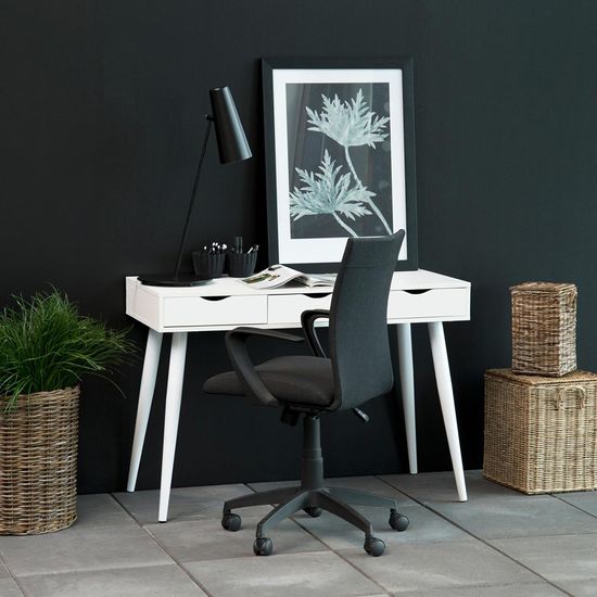 Neptun White 3 Drawer Office Desk