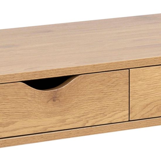 Neptun Oak and Black 3 Drawer Office Desk