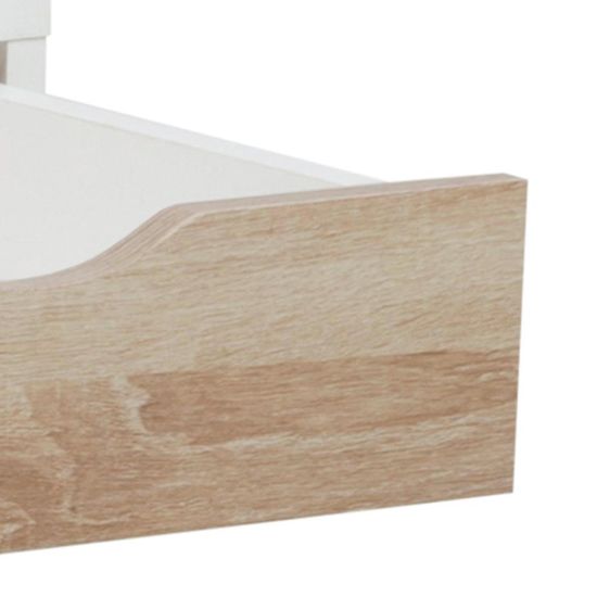 Neptun White and Sonoma Oak 3 Drawer Office Desk