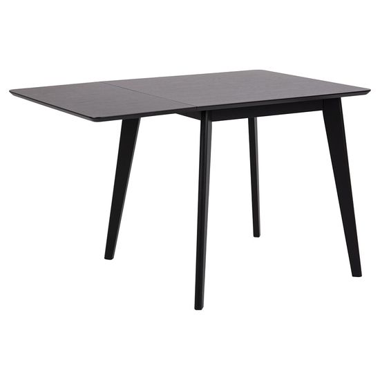 Roxby Black 2-4 Seater Drop Leaf Dining Table - 80cm-120cm