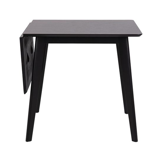 Roxby Black 2-4 Seater Drop Leaf Dining Table - 80cm-120cm